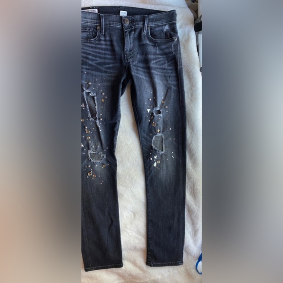 True religion Liv Relaxed Skinny Crystal Jean Black Smog Denim - Picture 9 of 16